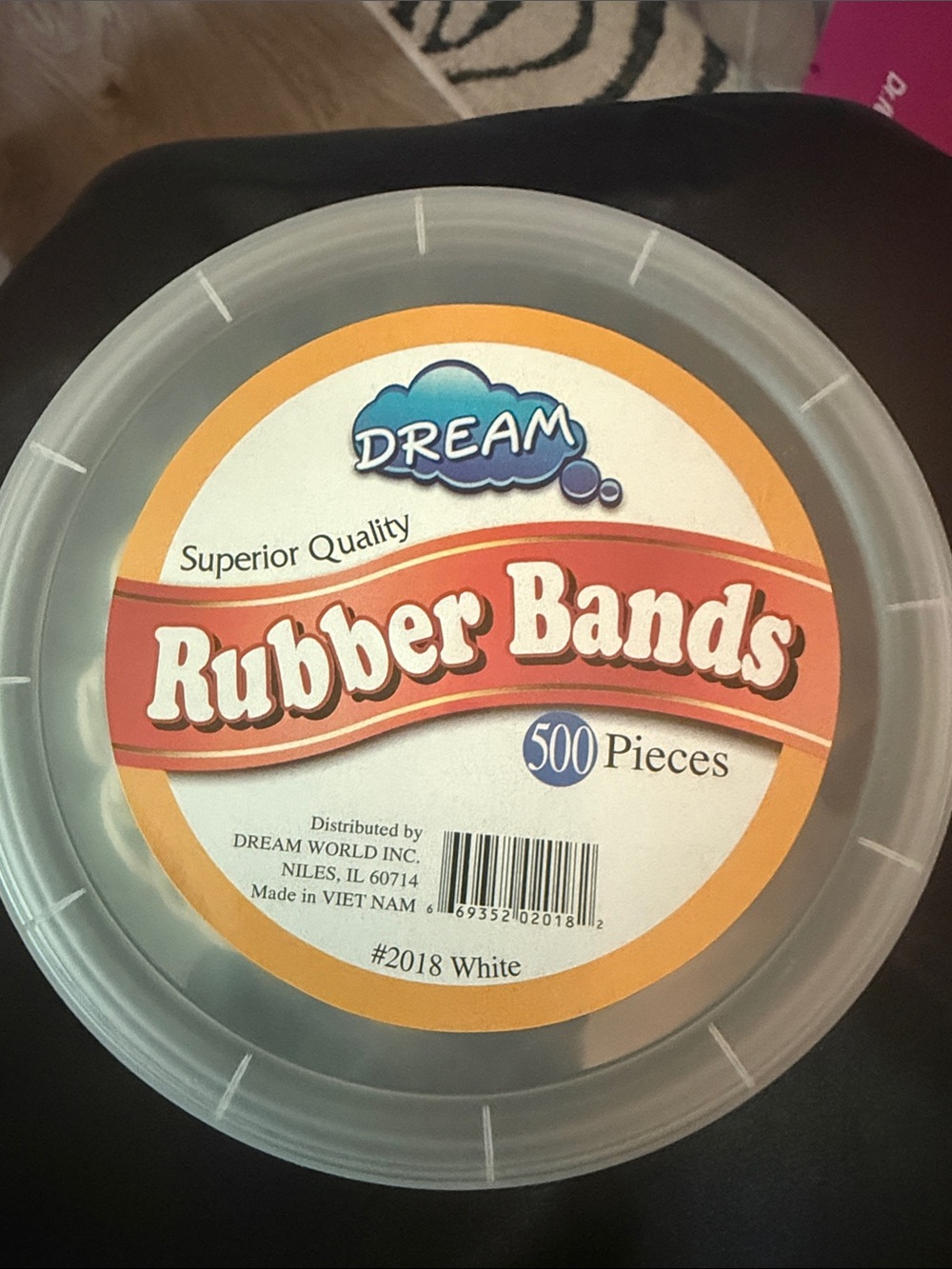 Dream White Rubber Bands - 500 Pieces